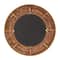 Brown Seagrass Handmade Wall Mirror with Black Inner Frame